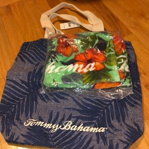 Tommy Bahama beach bag & golf towel